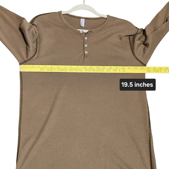 American Apparel Dexter Morgan Kill Shirt Mens Large Thermal Henley - Picture 8 of 9